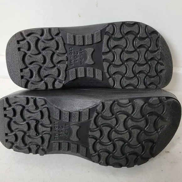 Birkenstock Size 41 Profi-Birki Polyurethane Black Vegan Clogs Black Unisex - Picture 9 of 12